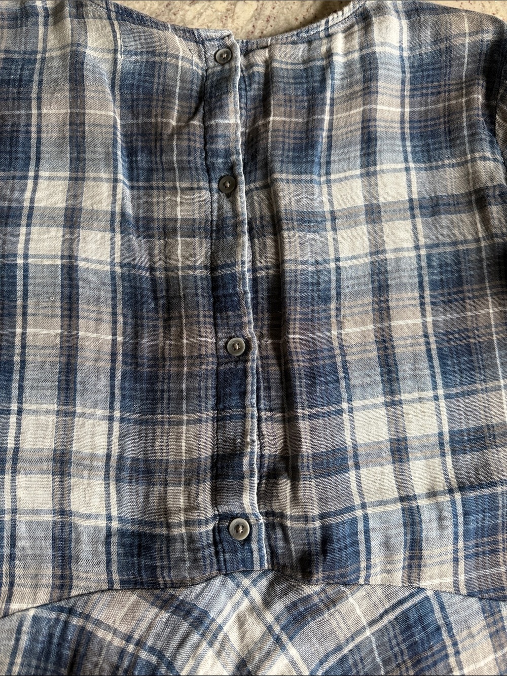 cloth & stone Plaid Peplum Top - Picture 5 of 12